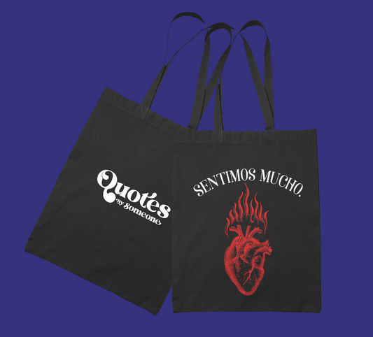 Tote Bags Sentimos Mucho-Negro