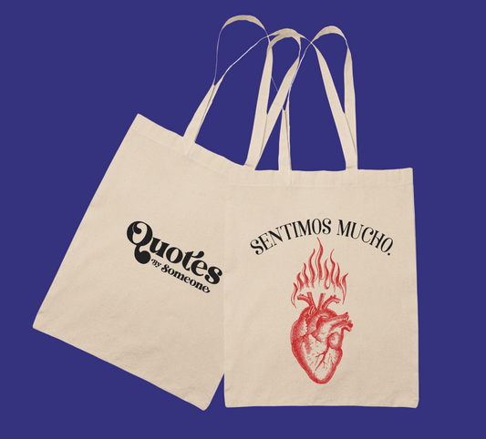 Tote Bags Sentimos mucho-Natural